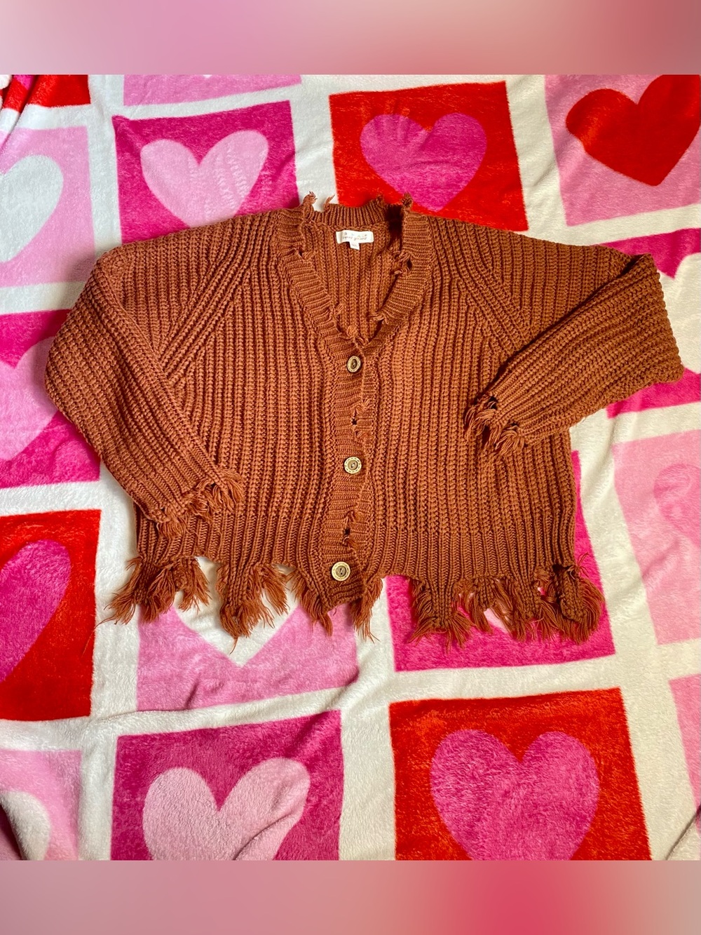 Distressed Chunky Knit Cardigan